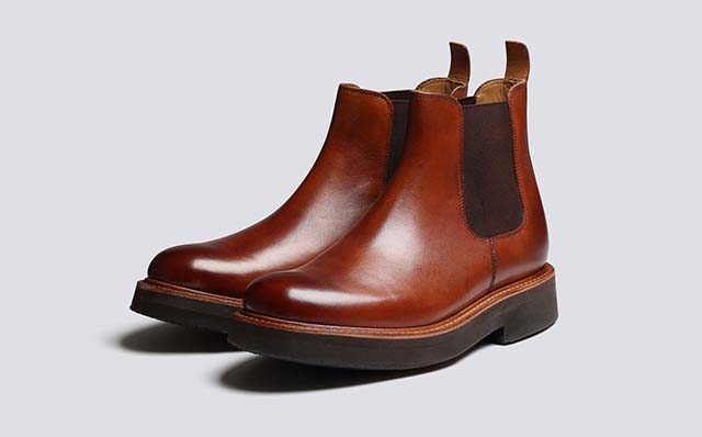 Grenson Colin Mens Chelsea Boots in Tan Leather GRS113735